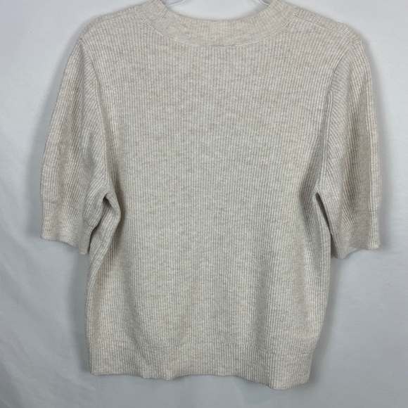LOFT Cream Ribbed Sweater - Picture 4 of 4